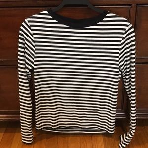 Topshop striped long sleeved tee